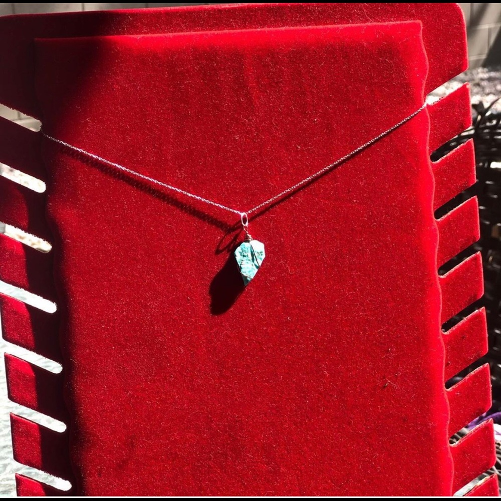 Rough Turquoise SS necklace